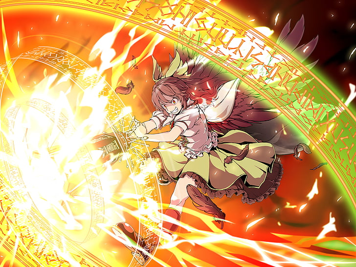 Anime, Touhou, Utsuho Reiuji, HD-Hintergrundbild