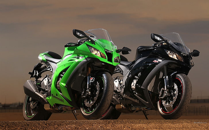 kawasaki z 1000 sx, green, black, motorycle, Vehicle, HD wallpaper