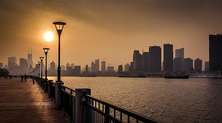 Städte, Shanghai, China, Huangpu, Waitan, HD-Hintergrundbild