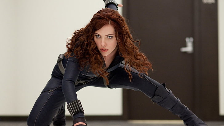 Scarlet Johansson en tant que Black Widow, Black Widow, Iron Man 2, super-héroïnes, Scarlett Johansson, Marvel Cinematic Universe, Fond d'écran HD