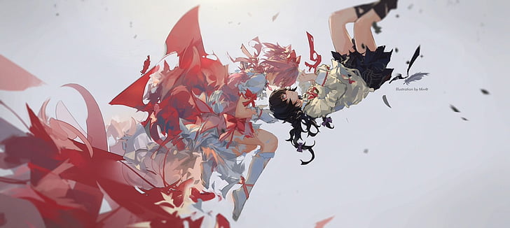 Anime, Puella Magi Madoka Magica, Homura Akemi, Madoka Kaname, HD-Hintergrundbild