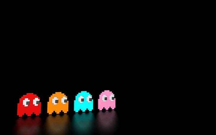 pacman video games clyde inky pinky blinky, HD wallpaper