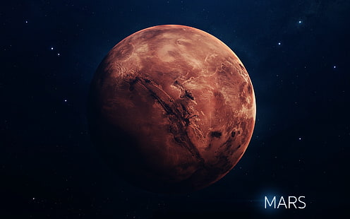 Mars, planet, rymdkonst, rymd, digital konst, Vadim Sadovski, HD tapet HD wallpaper
