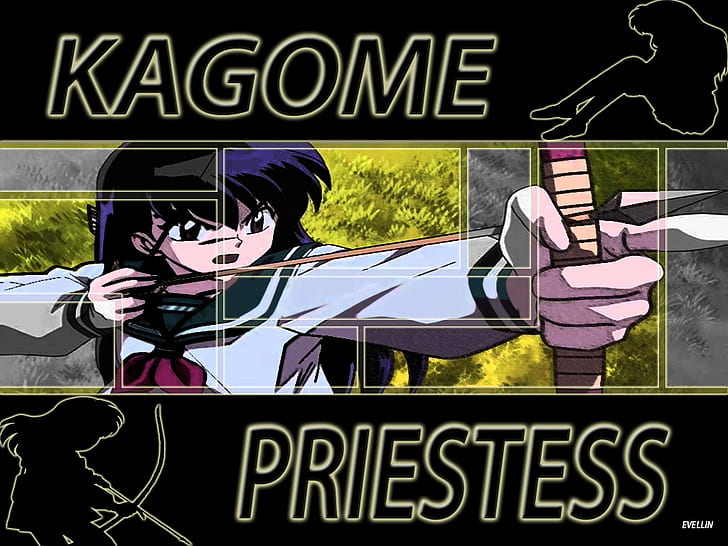 Inuyasha Kagome Priestess Kagome Anime Inuyasha HD Art , Inuyasha, Kagome, Kikyo, Shippo, HD wallpaper