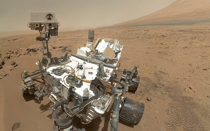 محرك السيارة الرمادي والأسود ، المريخ ، المريخ، خلفية HD