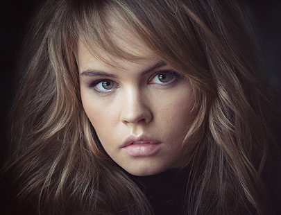 женщины, Анастасия Щеглова, блондинка, лицо, портрет, HD обои HD wallpaper