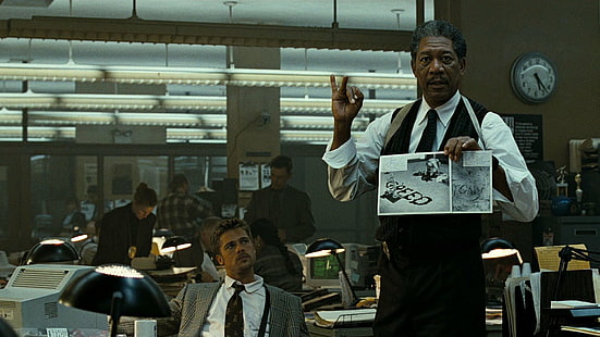 Film, Se7En, Brad Pitt, Morgan Freeman, HD tapet HD wallpaper