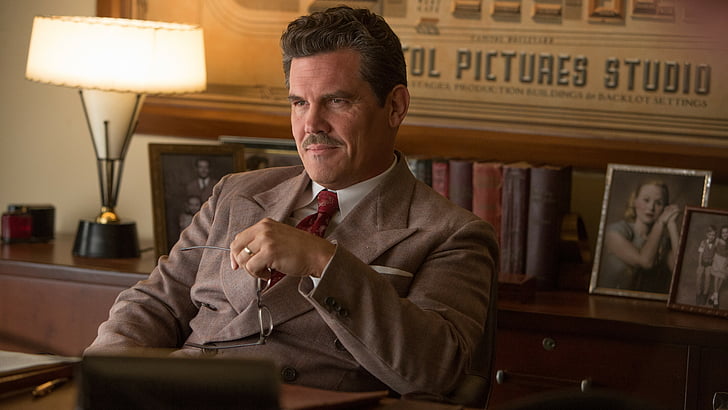 man wearing brown peak-lapel suit jacket sitting on chair, Hail, Caesar!, Best Movies, HD wallpaper