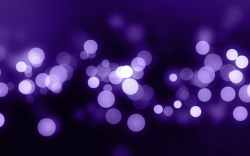 purple lights, purple, abstract, bokeh, digital art, shapes, blurred, HD wallpaper HD wallpaper