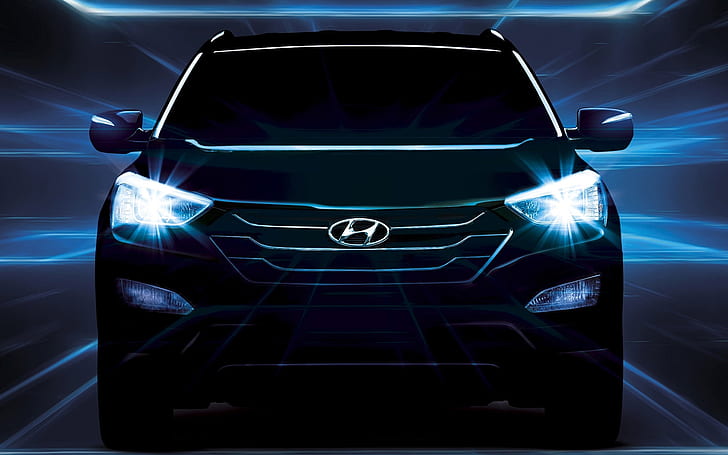 Разкошен Hyundai Santa Fe 2013, черен hyundai tucson, Hyundai Santa FE, HD тапет