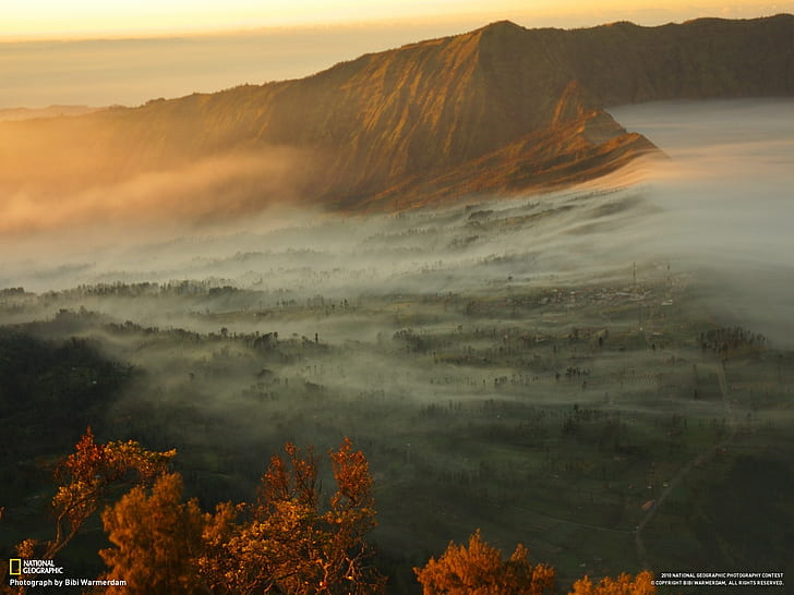 landskap, dimma, National Geographic, natur, berg, HD tapet
