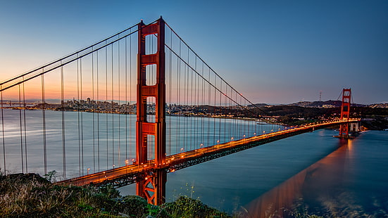 Мост Золотые Ворота Сан-Франциско Океан HD, мост Золотые Ворота в Сан-Франциско, Калифорния, океан, архитектура, мост, Голден, Сан, Ворота, Франциско, HD обои HD wallpaper