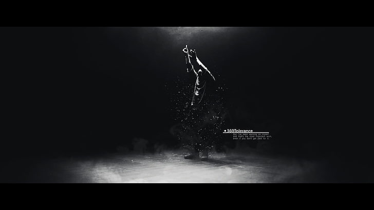 grayscale photo of man raising his hands, Kanye West, Big Sean, quote, HD wallpaper