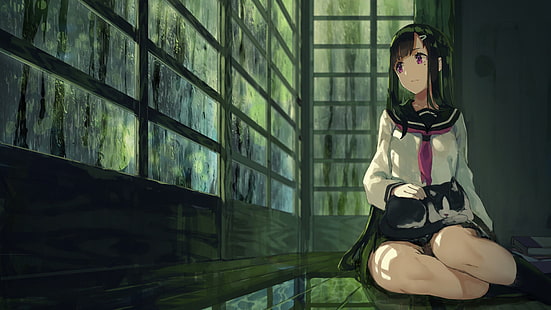anime, school uniform, HD wallpaper HD wallpaper