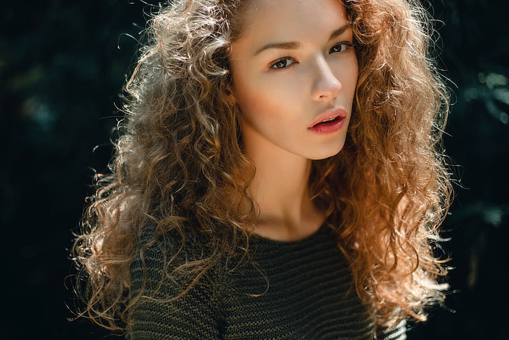 lisa alexanina, mädchen, model, haare, lockige haare, HD-Hintergrundbild