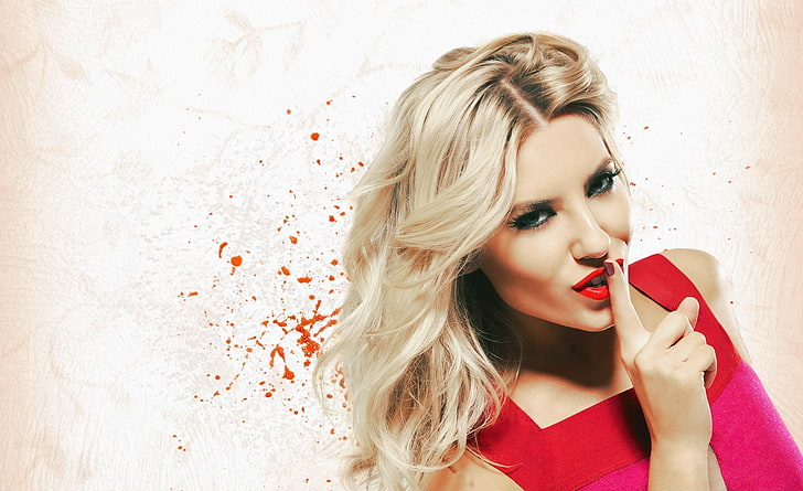 Mollie King, woman in red sleeveless top in focus photography, Music, The Saturdays, HD wallpaper