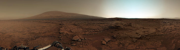 drought land, landscape, Mars, space, Curiosity, HD wallpaper