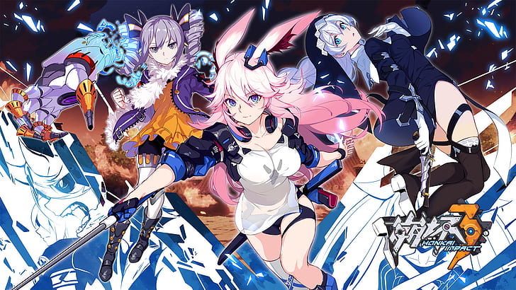Videospiel, Honkai Impact 3., Bronya Zaychik, Kallen Kaslana, Yae Sakura (Benghuai Xueyuan), HD-Hintergrundbild