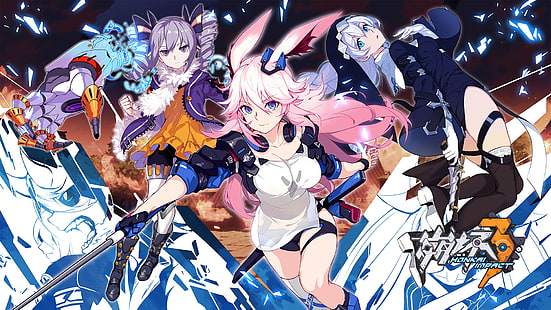  Video Game, Honkai Impact 3rd, Bronya Zaychik, Kallen Kaslana, Yae Sakura (Benghuai Xueyuan), HD wallpaper HD wallpaper