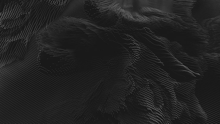Schwarz und Grau splays Grafik, digitale Tapete der grauen Punkte, Zusammenfassung, Monochrom, Minimalismus, Grau, HD-Hintergrundbild