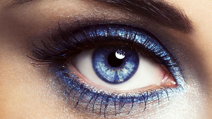 ojos azules, pestañas, Fondo de pantalla HD