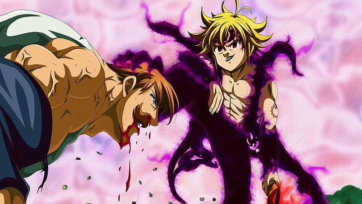 Anime, Die sieben Todsünden, Escanor (Die sieben Todsünden), Meliodas (Die sieben Todsünden), HD-Hintergrundbild