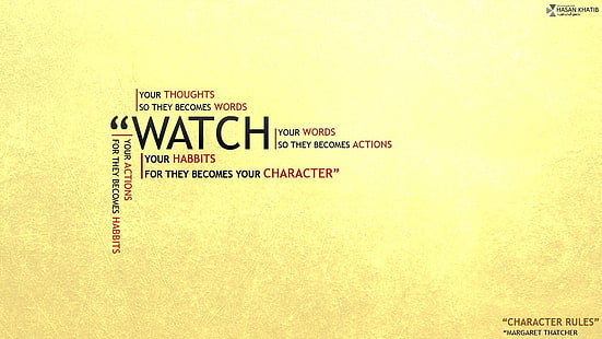 желтый фон с наложением текста смотреть, цитата, вдохновляющие, HD обои HD wallpaper