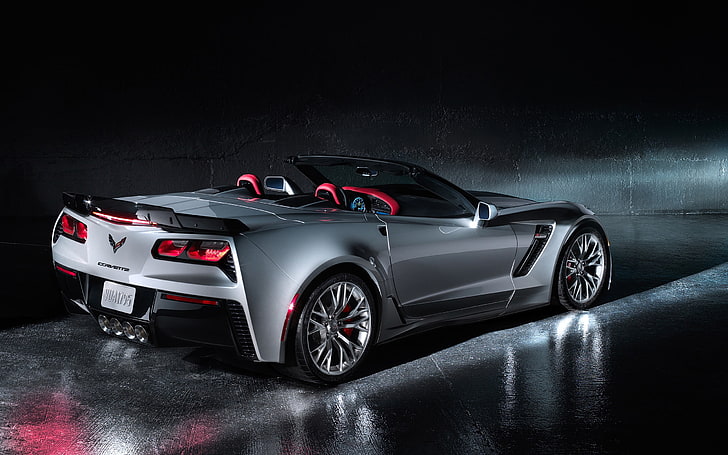 ของเล่นรถสีเทาและสีดำ 2015 Chevrolet Corvette Z06 รถเปิดประทุน, วอลล์เปเปอร์ HD