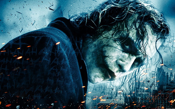 Heath Ledger, Joker, film, The Dark Knight, Sfondo HD