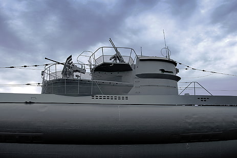 submarino, alemão, tipo, tempos, Segunda Guerra Mundial, média, U-995, VIIC / 41, HD papel de parede HD wallpaper