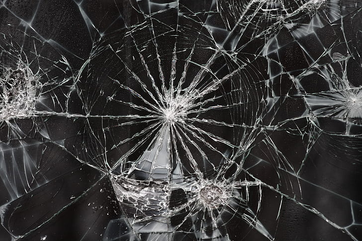 glass cracks, splinters, broken, HD wallpaper