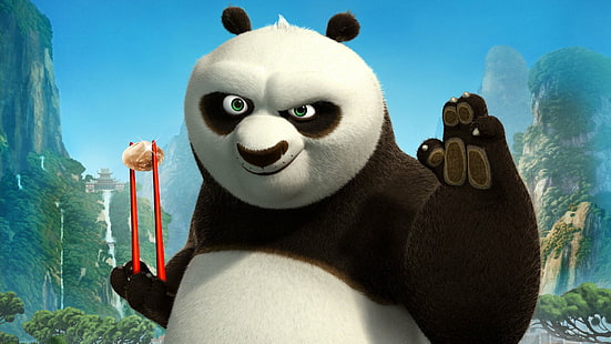 Кунг-фу панда, кунг-фу панда 2, по (кунг-фу панда), HD обои HD wallpaper