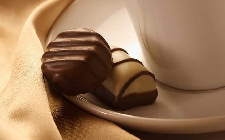 cioccolato fondente, caffè, the, mug, caramelle, dolci, dessert, Sfondo HD