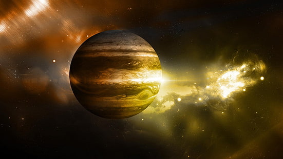 Júpiter, planeta, universo, espacio exterior, objeto astronómico, astronomía, espacio, Fondo de pantalla HD HD wallpaper