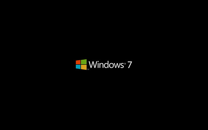 Windows 7, Microsoft Windows, sistema operativo, minimalismo, fondo simple, logotipo, Fondo de pantalla HD