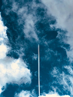 самолет, самолет, излитане, облаци, полет, HD тапет HD wallpaper
