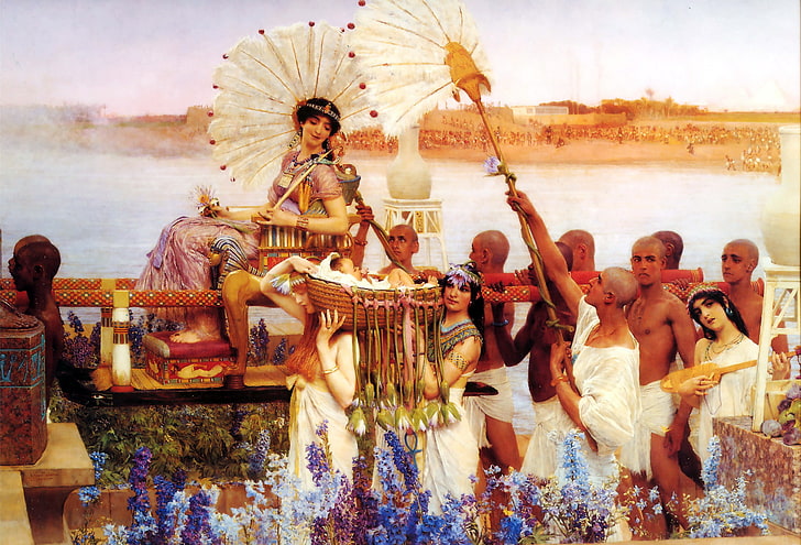 Seni Klasik, Mesir, Alkitab, Lawrence Alma, Tadema, Wallpaper HD