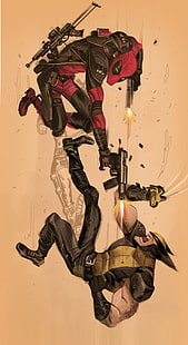 Deadpool och Wolverine illustration, Wolverine, Deadpool, HD tapet HD wallpaper