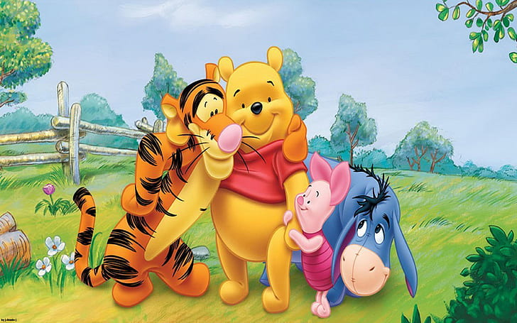 Winnie The Pooh Tigger Piglet Eeyore Hd Тапети за мобилни телефони Таблет и лаптоп 3840 × 2400, HD тапет