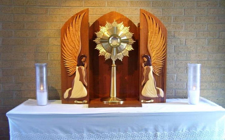 The Most Holy Sacrament, Sacrament, altar, Jesus, Adoration, HD wallpaper