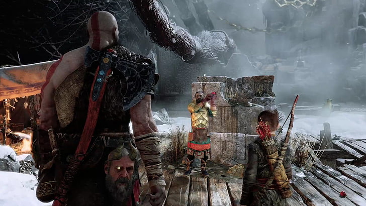 God of War, Kratos, jogos de vídeo, God of War (2018), HD papel de parede