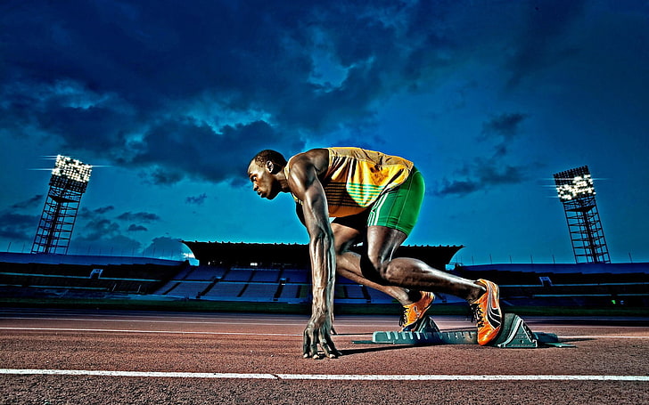 Wallpaper Usain Bolt Jamaica Sprint Sports HD 03, Wallpaper HD