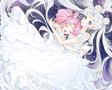 anime, characters, chibiusa, girl, moon, original, princess, sailor, serenity, tsukino, HD wallpaper HD wallpaper
