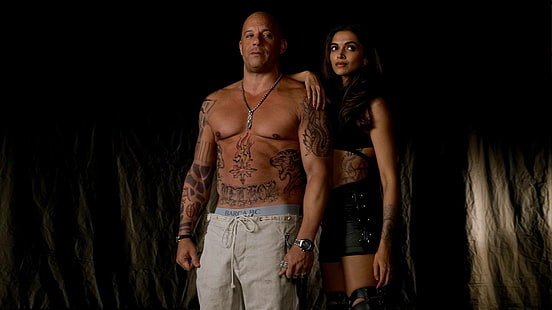 xXx: Return of Xander Cage, tattoo, movies, Vin Diesel, Deepika Padukone, HD wallpaper HD wallpaper