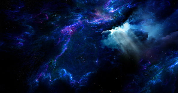 espace, art spatial, étoiles, planète, nébuleuse, galaxie, Fond d'écran HD HD wallpaper