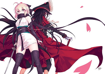 Anime, Fate / Grand Order, Schenkelstrümpfe, Sakura Sabre, HD-Hintergrundbild HD wallpaper
