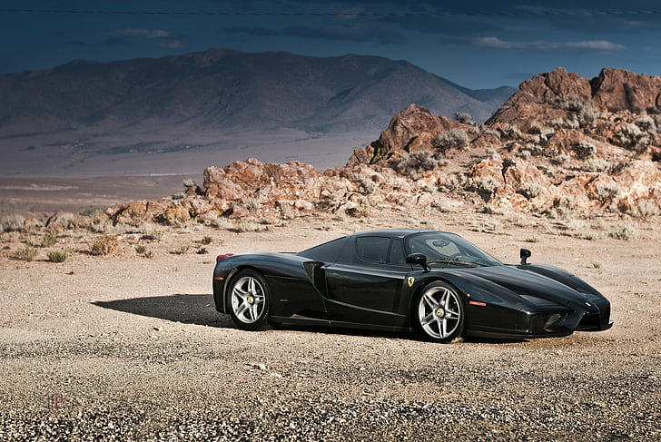 Ferrari, Ferrari Enzo, svart bil, bil, sportbil, superbil, fordon, HD tapet