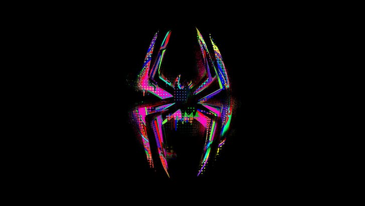 Человек-паук: Через вселенные, Майлз Моралес, Человек-паук, логотип, анимационный фильм, HD обои