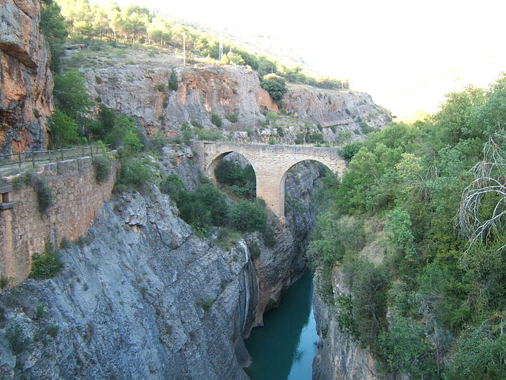 Испания., Испания, планина, река, мост, природа и пейзажи, HD тапет