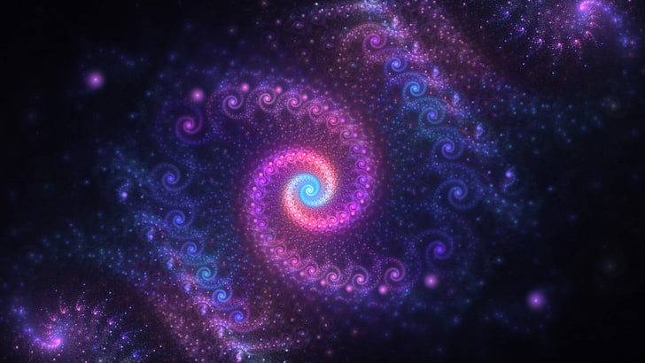 abstract, fractal, spiral, HD wallpaper